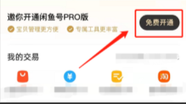 闲鱼怎样开通pro版