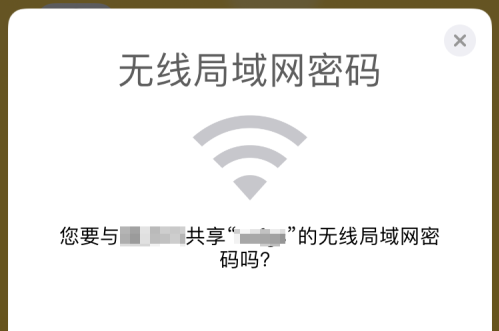 iPhone XR如何取消共享无线密码弹窗？