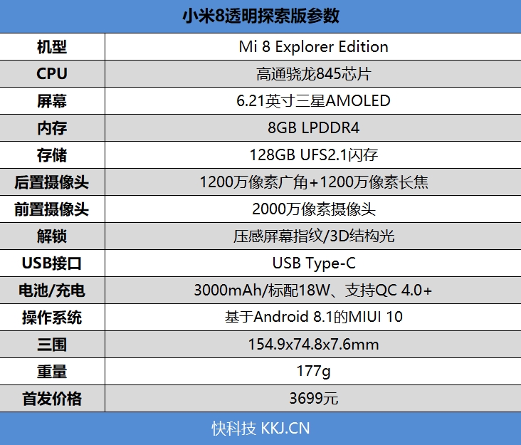 3699元 小米8透明探索版评测：一记完美“露背杀”