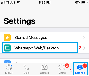 在 iPhone 上打开 WhatsApp 网页版