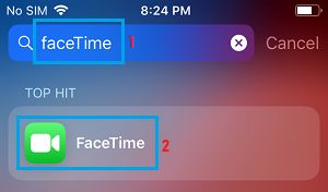 在 iPhone 上搜索 FaceTime 通话应用