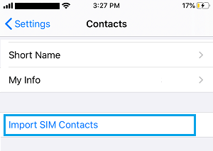 在 iPhone 上导入 SIM 卡联系人选项