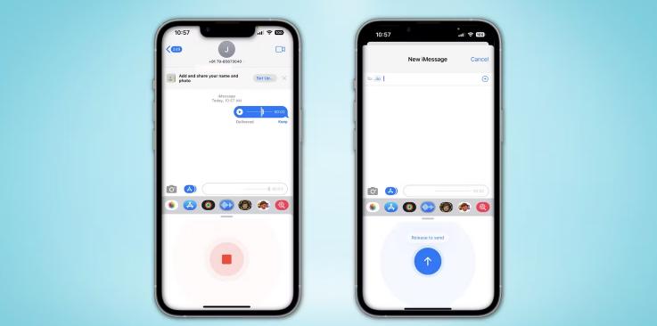 如何在装有iOS16的iPhone上发送语音消息