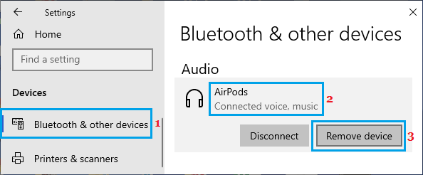 从 Windows PC 移除 AirPods