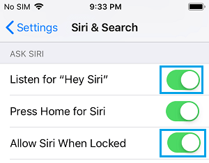 iPhone 锁定时允许 Siri