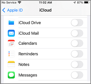 在 iPhone 上关闭个人 iCloud 服务