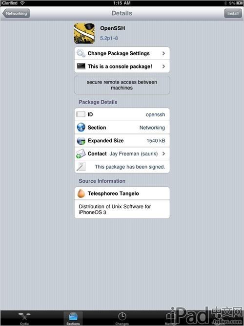 怎样为iPad安装OpenSSH