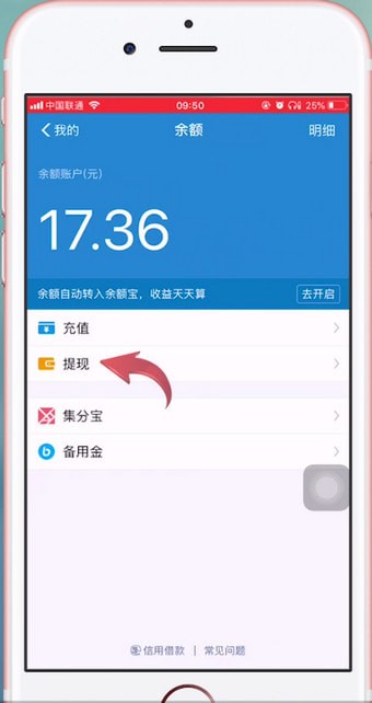 在支付宝里把赏金提现的详细操作截图