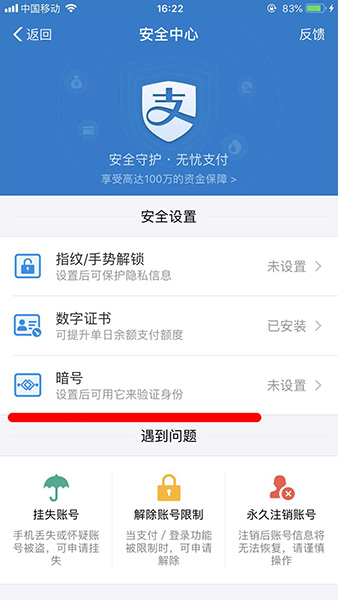 支付宝APP设置图片暗号的操作流程截图