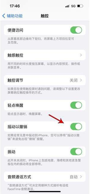 iPhone手机如何设置摇一摇删除文字？