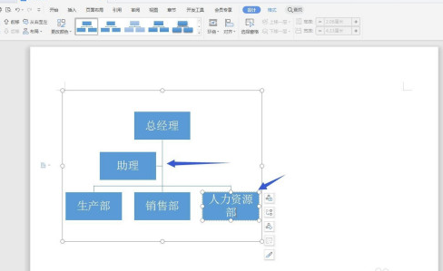 WPS文字怎么制作组织结构图