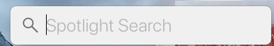 Mac 上的 Spotlight 搜索栏