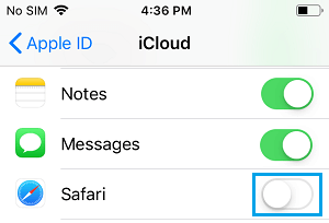 在 iPhone 上禁用 Safari 同步到 iCloud 选项