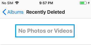 iPhone 上最近删除的相册中没有照片