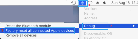 在 Mac 上恢复出厂设置蓝牙设备