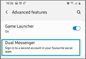 三星 Android 手机上的双 Messenger 选项