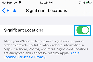 在 iPhone 上启用重要位置功能