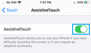 在 iPhone 上启用 AssistiveTouch 图标