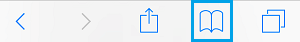 iPhone Safari 浏览器上的书签图标