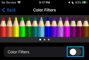 在 iPhone 上禁用颜色过滤器